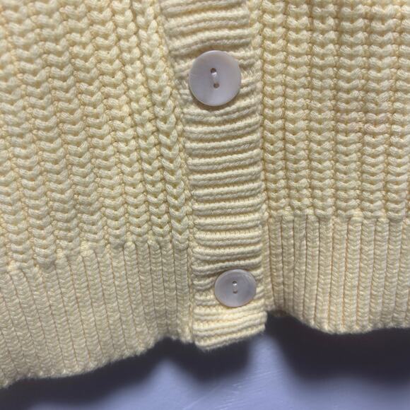 Madewell Women's Button Front Cutaway Yellow Sweater Vest S Small New - Picture 3 of 9